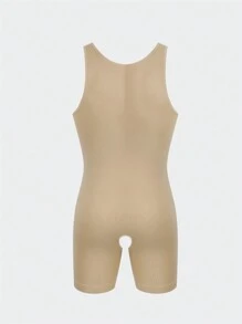 Men Full Body Shaper Underwear Slimming Compression Bodysuit Breathable Tummy Control Shapewear Abdomen Waist Trainer Corset - Beige - View 9