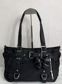 2024 Neue Studentenhandtasche für Frauen, Schultertasche mit großer Kapazität, süße Motorradtasche mit Premium-Nischendesign, Pendlertasche