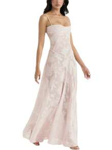 Women Spaghetti Strap Long Dress Floral Lace Sleeveelss Sling Backless Dress Summer Beach Holiday Dress - Hồng - Xem 5