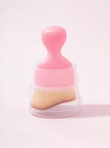 1pc Car Interior Crevice Duster, Short Bristle Brush With Storage Case, Makeup Brush, Suitable For Cleaning AC Vents, Car Cleaning Tool, Makeup Puff - Pink - View 10