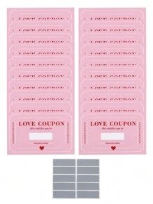 10pcs/20pcs Couple Scratch Fun Love Coupon Card, DIY Valentine's Day Love Coupon Card, Couple DIY Romantic Scratch Fun Date Creativity, Night Card, Wife, Husband Couple Gift Night, Wedding Anniversary - Multicolor - View 13