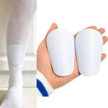 1 Paio Di Parastinchi Da Calcio Di Colore Bianco Mini, Accessori Di Protezione Delle Gambe Per Il Calcio