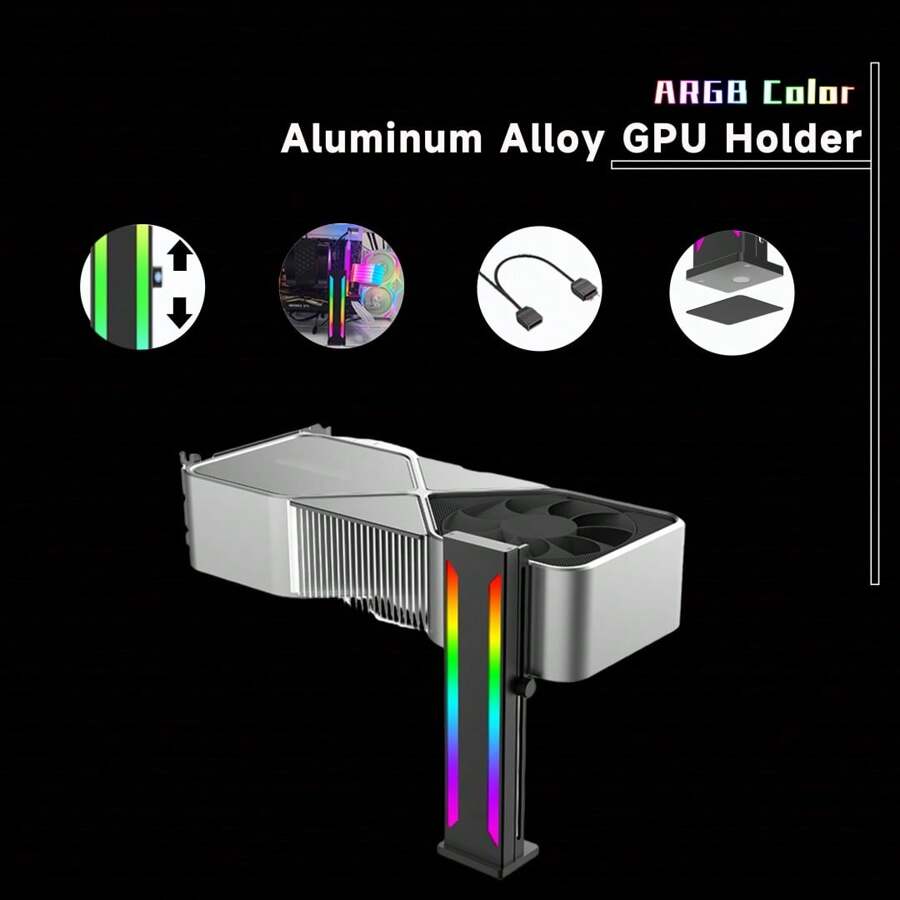 Supporto Per Scheda Grafica Regolabile: In Alluminio, Altezza