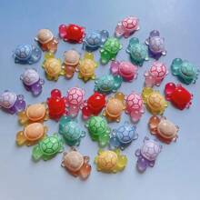 50 pezzi di minuscole tartarughe luminescenti, decorazioni da tavolo, accessori da appendere, decorazioni per case di bambole o micro-paesaggi, elementi decorativi carini e piccoli