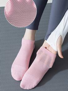 3 Pairs Women Yoga Socks Non Slip Pilates Socks With Grips, For Gym - Multicolor - View 8