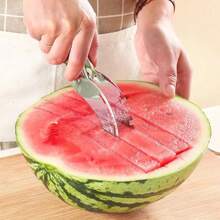 1pc Large Watermelon Slicer, Stainless Steel Multi-Function Kitchen Tool, Fruit Divider - Multicolor - View 10