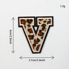 (A-Z) Leopard Letter Patches On Chenille Iron, Alphabet Patches On Alphabet Embroidered Clothing, Dresses, Hats, Jeans, Shoe Bags, DIY Supplies, Leopard,Grandma Mother's Day Gift,Mother's Day
