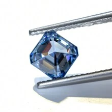 1 st högkvalitativ svart moissanite lös oslipad diamant Ascher Cut VVS Clarity, lämplig för smyckestillverkning, anpassningsbar - ny blå - Visa 5