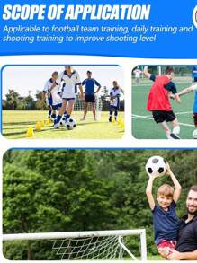 Football Target Net, Easy To Attach And Detach Soccer Goal Net For Goal Training And Accuracy Practice, Shooting Training,Fits Most Standard Goals,Soccer Training Equipment - Yellow - View 6