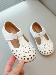 Toddler Girls' Summer Hollow Out Sandals, New 2024 Fashion Breathable Non-Slip Vintage Beach Shoes - Beige - View 5