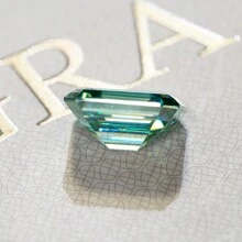 1pc High Quality Fashion Moissanite Fancy Cut Emerald Green Gemstone For Jewelry Setting And Decoration - Green - View 6