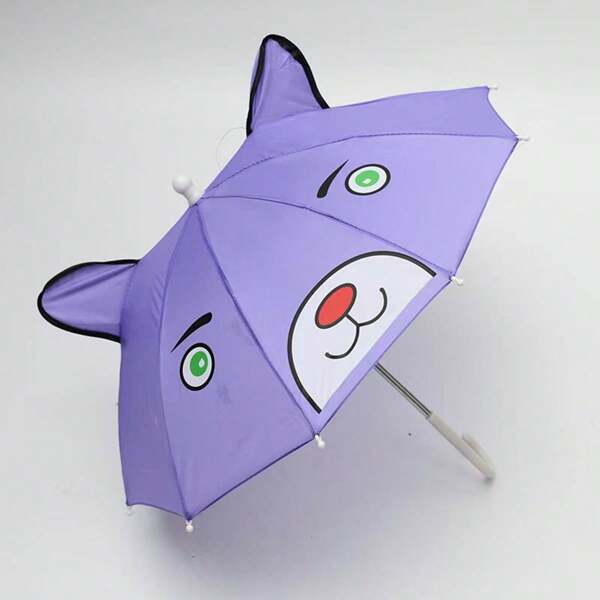 1pc Random Pattern Mini Dance Parasol, Decorative Parasol, Creative Cute Parasol With Animal Ears