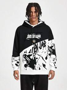 Sudaderas con capucha de polar, sudaderas con capucha, jerséis para correr, ropa deportiva informal de algodón - Blanco y Negro - Ver 2