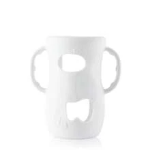 Uchwyt do butelki dla niemowląt z silikonu w kształcie uroczej kreskówki o pojemności 8 uncji – szeroki otwór, kompatybilny z elastycznym pokrowcem ochronnym, odpowiedni do butelki do karmienia, rozciągliwy, odporny na stłuczenie i