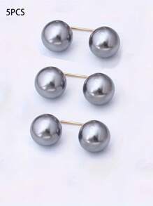 Juego de 3 piezas/5 piezas/20 piezas de broches de perlas para ropa, imperdibles antideslizantes para ajustar la cintura del vestido, el cuello y asegurar la bufanda, accesorios de moda, botones de perlas de imitación de 0.43 pulgadas