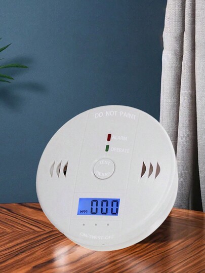 Alarme de monóxido de carbono para residências, detector de envenenamento para fogão de cozinha interno, alarme de vazamento de gás CO (sem pilhas AA incluídas)