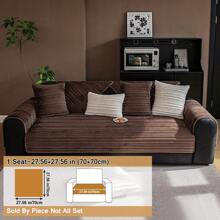 1 件简约风格柔软羊毛沙发套，4 季防滑宠物友好型沙发套，适用于卧室、客厅、办公室