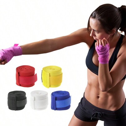 Pair Of 3 Meters Elastic Boxing Bandage Wraps Combat Sports Sanda Kickboxing Hand Gloves Wrap Combat Protect Belt Boxing Handwraps Accessories For Men/Women Boxing Combat Sports Training