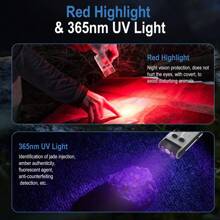 1pc Fluorescent Mini Keychain Light With Side Light Strong Flashlight Rechargeable Multifunctional Work Light For Outdoor Camping Home Emergency Lighting - Multicolor - View 5