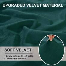 YSTYLE Housse Coussin Canapé Velours, Housse De Coussin Extensible, Universelle Housse Coussin Canape, Housse Assise Canapé Antidérapante, Housse Dossier Canapé - Dark Green - View 3