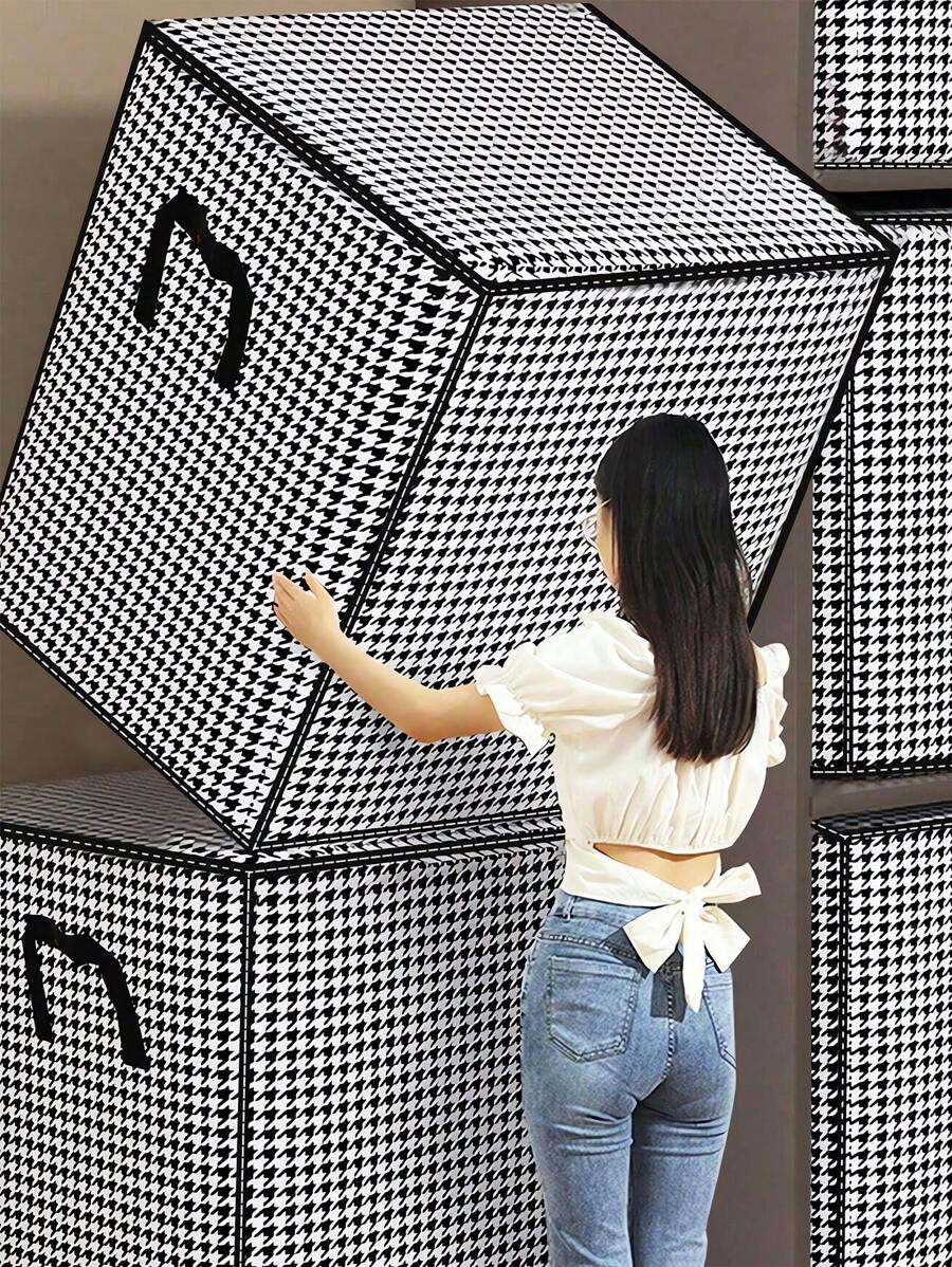 1pc Non-Woven Closet Organizer Storage Bag Gray Arrows Clothes Quilts Storage Bag Large Capacity Moving Packaging Bags Luggage Bags Large Capacity Non-Woven Quilt Clothes Storage Bag Clothes Packaging Box Quilt Organizer Storage Bag
