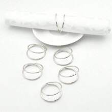 20 件/包、12 件/包、6 件/包、4 件/包、2 件/包金属餐巾环、金属螺旋餐巾环、简易合金餐巾环，适用于婚礼、招待会、晚宴、聚会、自助餐