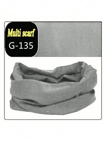 1pc Black Cycling Face Mask Unisex Outdoor Motorcycle Fishing Sunscreen Ice Silk Neck Gaiter Mask