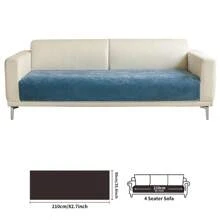 1pc Solid Color Waterproof Sofa Cover, Non-Slip, Pet-Friendly, Simple Style, Non-Sticky, Suitable For Bedroom, Living Room, Office Home Decor, Fits Single, Loveseat, 3-Seater, 4-Seater And Sectional Sofas