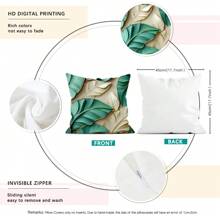 4 件现代树叶图案双面枕套 - 彩色 - 查看 3