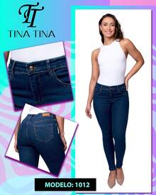 TINA TINA Women's High Waisted Butt Lifting Push Up Skinny Jeans Pants - Dark Wash - View 7