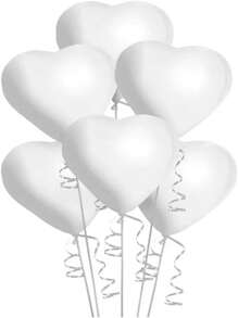 20/50/100 quả bóng bay cao su hình trái tim lớn màu trắng - Trang trí lãng mạn rực rỡ cho Ngày Valentine, đám cưới, tiệc sinh nhật. - trắng - Xem 4