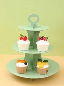 1Pc 3 Tier Solid Color Cupcake Display Stand, Food Display Rack, Dessert Rack,Kitchen Dining Table Decor,Party Desktop Decor,Birthday Party Supplies,Party Favors,Perfect For Rustic Weddings,Bridal Shower,Birthdays, Babyshower, Ceremony,Holidays, Picnics