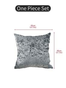 1pc Plain Velvet Decorative Cushion Cover, Simple Solid Color Dirt-Resistant Cover, For Bedroom/Living Room/Sofa Decor (Pillow Insert Not Included) Gifts Birthday Graduation