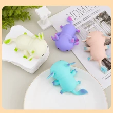 Stretchable And Squeezable Axolotl Toys - Cute Fish Stress - Relieving Soft Animal Toys - Birthday, Easter, Office Gifts