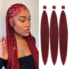 26英寸金色预拉伸编发，3包，预拉伸无结编发接发，适用于EZ Braid编发工具 - 彩色 - 查看 16