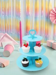 1Pc 3 Tier Solid Color Cupcake Display Stand, Food Display Rack, Dessert Rack,Kitchen Dining Table Decor,Party Desktop Decor,Birthday Party Supplies,Party Favors,Perfect For Rustic Weddings,Bridal Shower,Birthdays, Babyshower, Ceremony,Holidays, Picnics