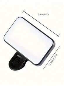 Luz de relleno LED para selfie, Luz de relleno LED para teléfono, Luz de relleno portátil de 3 modos de iluminación, Mini luz de relleno portátil con clip, Para maquillaje, transmisión en vivo, conferencia de Zoom, luz recargable con clip para video/fotos para teléfono y cámara