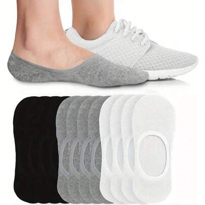 6 Packs Comfortable Non-Slip Crew Socks For Running And Cycling - Athletic Socks