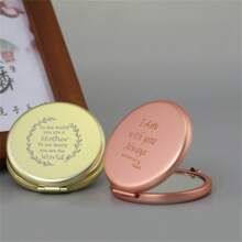 1pc Portable Foldable Dual-Sided Rose Gold Makeup Mirror, Valentine's Day Gift - Many - View 7