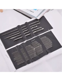 Hand Sewing Needles For Clothing Kit With 60 Pieces For Clothing Leather Tapestry - Silver - View 4