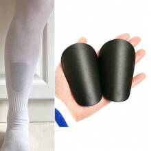 1 paio di parastinchi neri mini per calcio, imbottiture per protezione gambe per il calcio