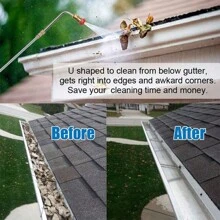 10 件套不锈钢高压清洗机延长杆套件，1/4 英寸快速接头，4000psi，6 个 30°、90° 喷嘴，1 个 120° 弯曲排水管清洁器