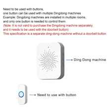 无线门铃1收1键响门铃家用远距离防水门铃.USB门铃语音智能家用无线遥控远程电子音乐门铃 - 白色 - 查看 8
