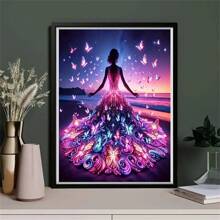 Kit de peinture de diamants DIY pour débutants - forage rond complet, œuvre d'art en mosaïque de thème de bande dessinée, parfait pour la décoration murale de la maison et les cadeaux pour les anniversaires, Noël, Halloween, Thanksgiving - cadre non inclus