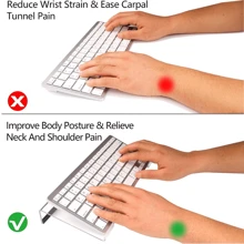 Soporte para teclado de computadora, bandeja para teclado para teclados, elevador de teclado de acrílico para escritorio, soporte para teclado para teclado de computadora mini y teclado mágico de Apple-Transparente - transparente - Ver 4