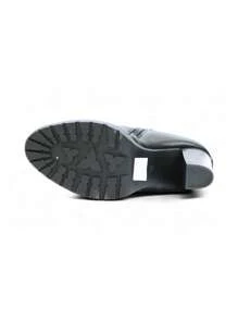 Fashionable Elegant Retro Commuting Pointed-Toe Distressed Chelsea High Heel Ankle Boots - Black - View 4