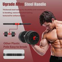 Adjustable Dumbbell Set,44lbs Free Weight Dumbbell,3 In 1 Dumbbell Set Used As Barbell,Dumbbell,Push Up Stand,Home And Gym Exercise Equipment Suitable For Both Men And Women - màu đen - Xem 7