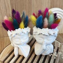 女孩形状硅胶模具，适用于 DIY 花盆、石膏和混凝土工艺品 - 多用途、可重复使用的铸造模具，适用于花瓶、家居装饰、笔筒、烛台 - 白色 - 查看 4