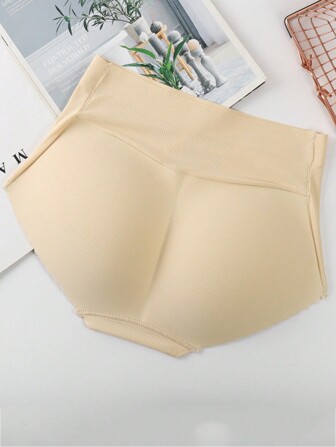 1 件装女士提臀增强无缝内衣带衬垫臀部控制内裤