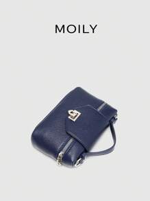 2025 New Animal Print Ostrich Pattern Portable Shoulder Crossbody Bucket Bag Small Square Bag, Celebrity Same Style